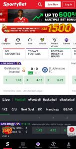 sportybet home