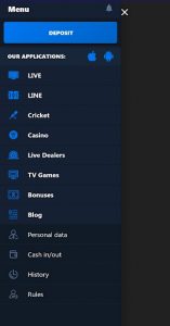 4rabet app menu